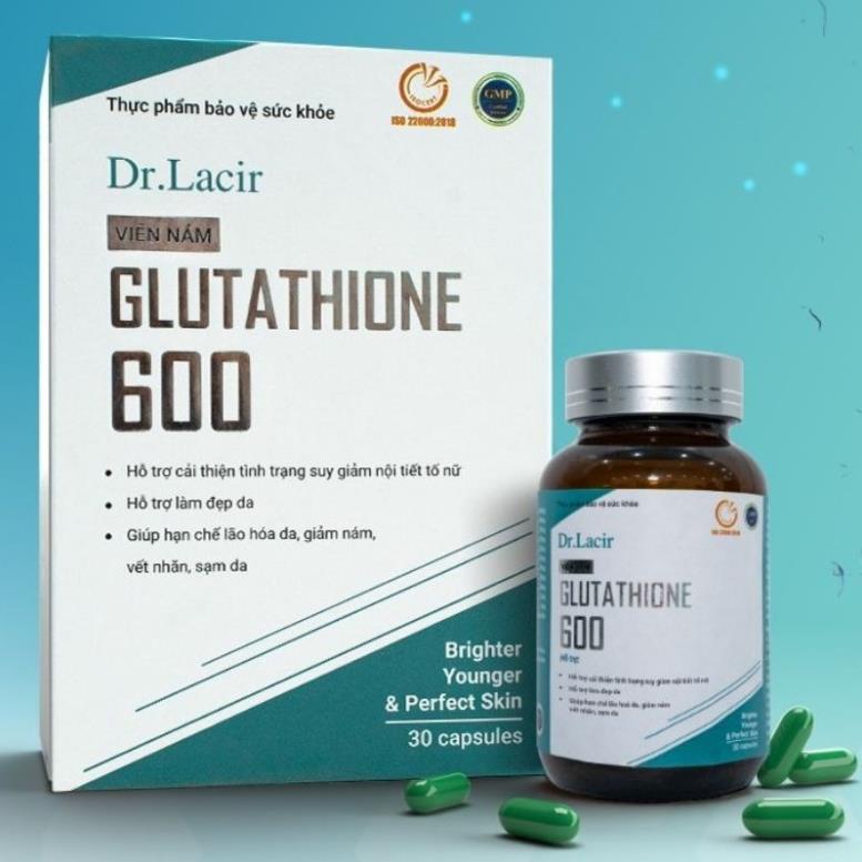 Viên Uống Trắng Da Mờ Nám GLUTATHIONE 600 Dr LACIR