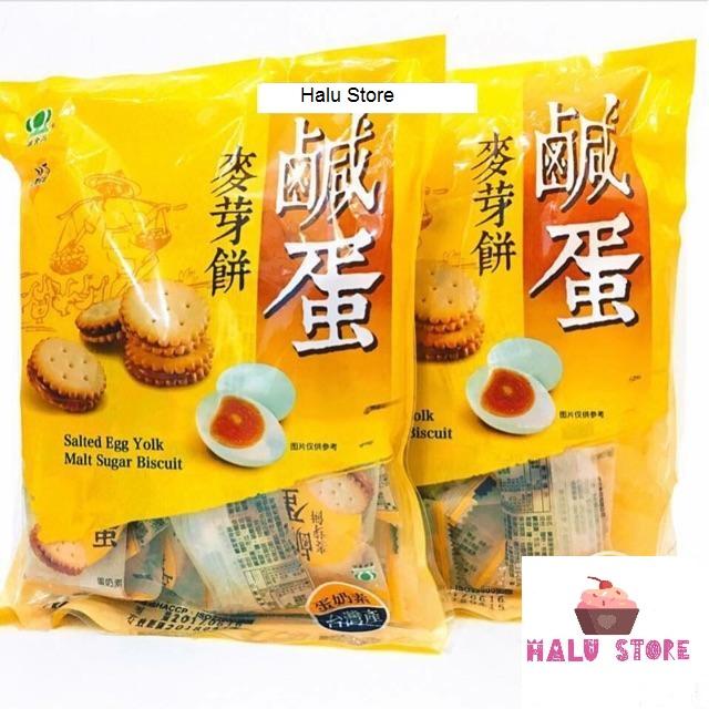 Bánh quy nhân trứng muối dẻo gói 500g- Đài Loan