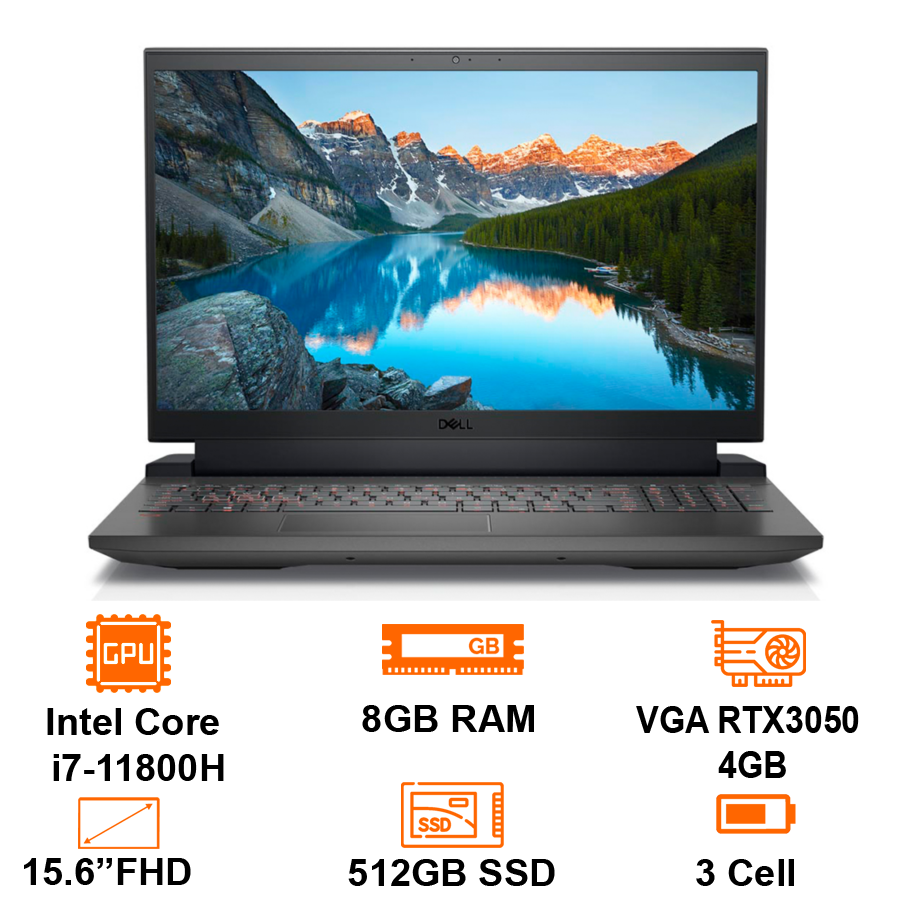 Dell laptop gaming G15 5511 i7 11800H/8GB/512GB/4GB RTX3050/120hz/office H & S/Win11 (P105F006AGR) gorgeous screen, configuration Super Dino-warranty 12 months-genuine goods safety Mart official