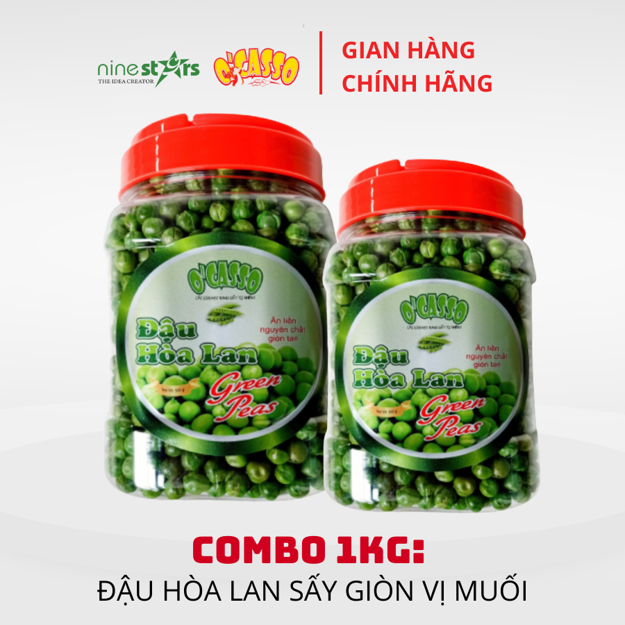 Combo 2 hộp đậu hòa lan sấy giòn vị muối ocasso