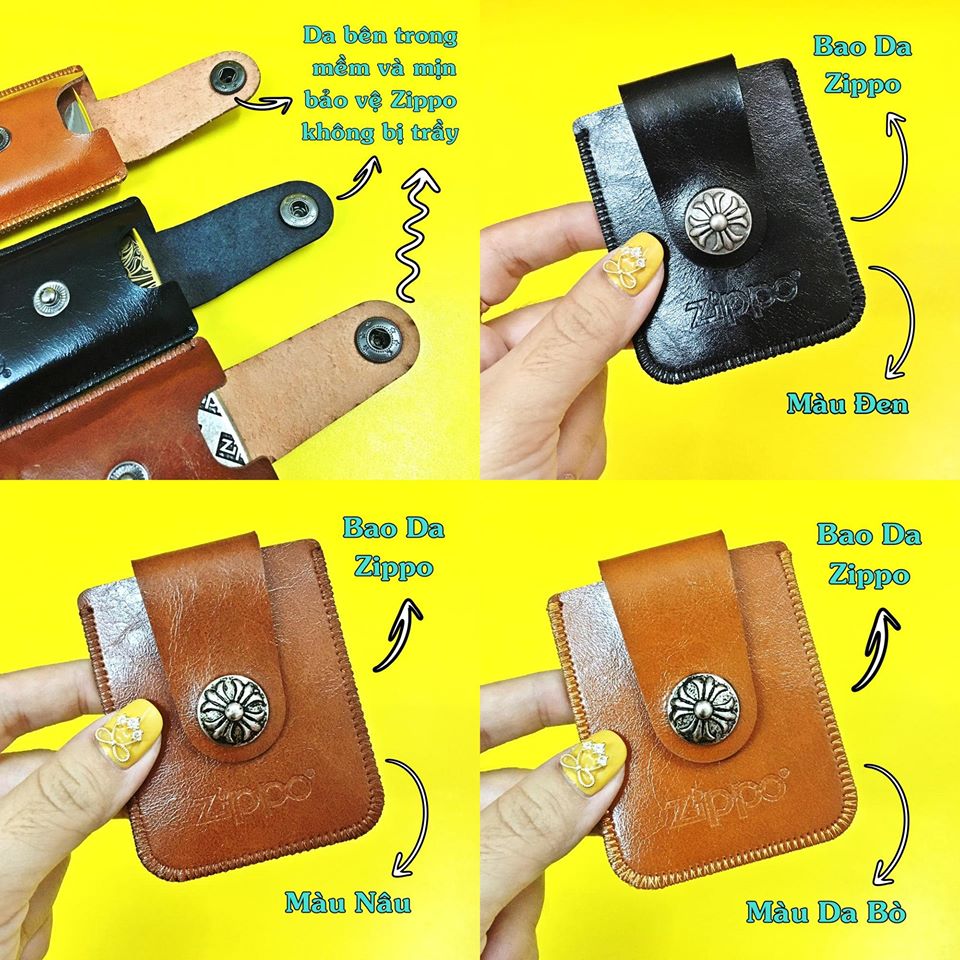 (SỐ LƯỢNG CÓ HẠN) BAO DA ZIPPO DA BÊN TRONG MỀM VÀ MỊN GIÁ RẺ
