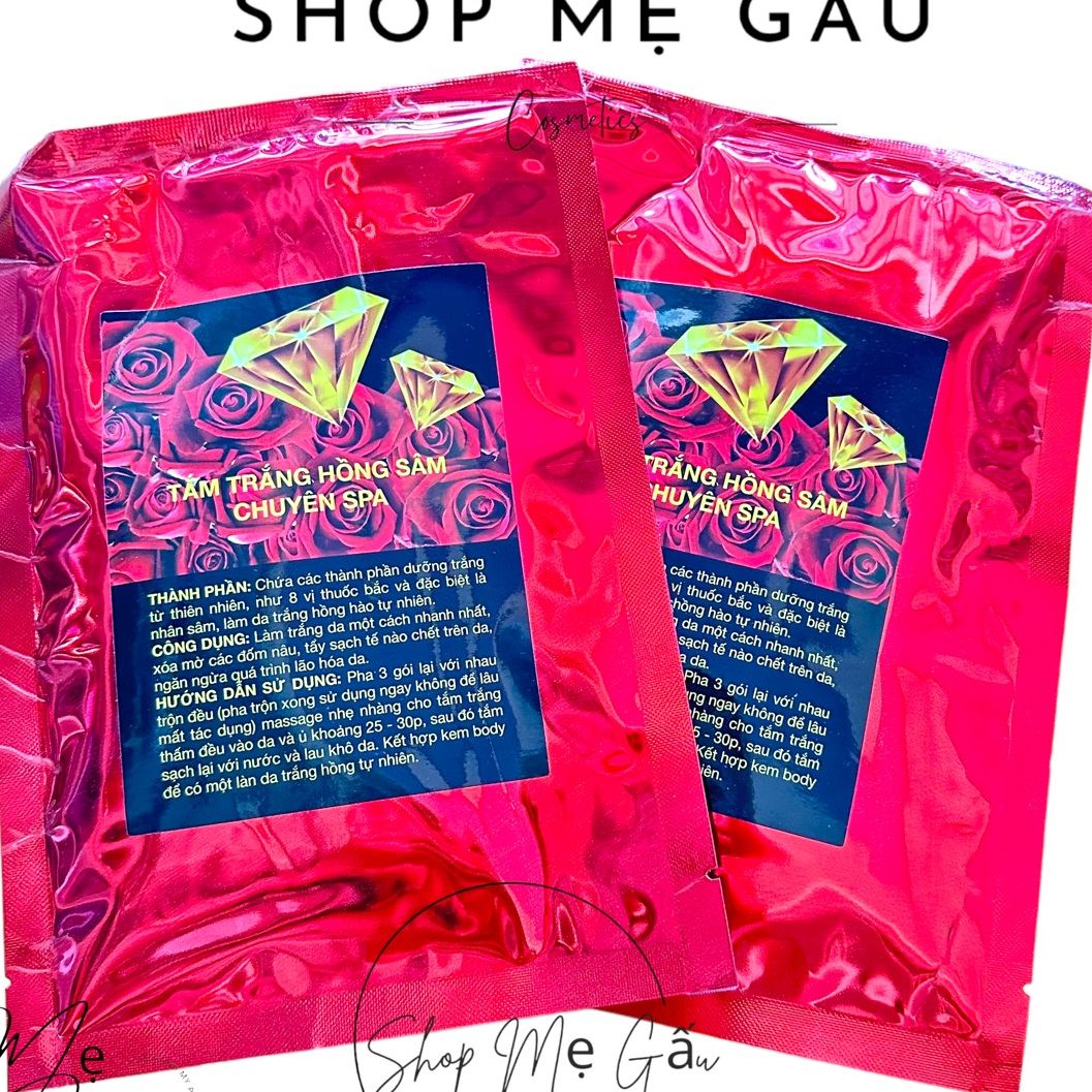 Combo 2 tắm trắng hồng sâm siêu kích trắng , se khít chân lông