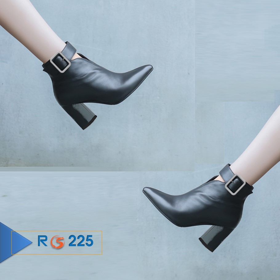 [HCM][ẢNH THẬT] Boot cao gót nữ cao cấp ROSATA RO225 7p gót trụ - HÀNG VIỆT NAM - BKSTORE