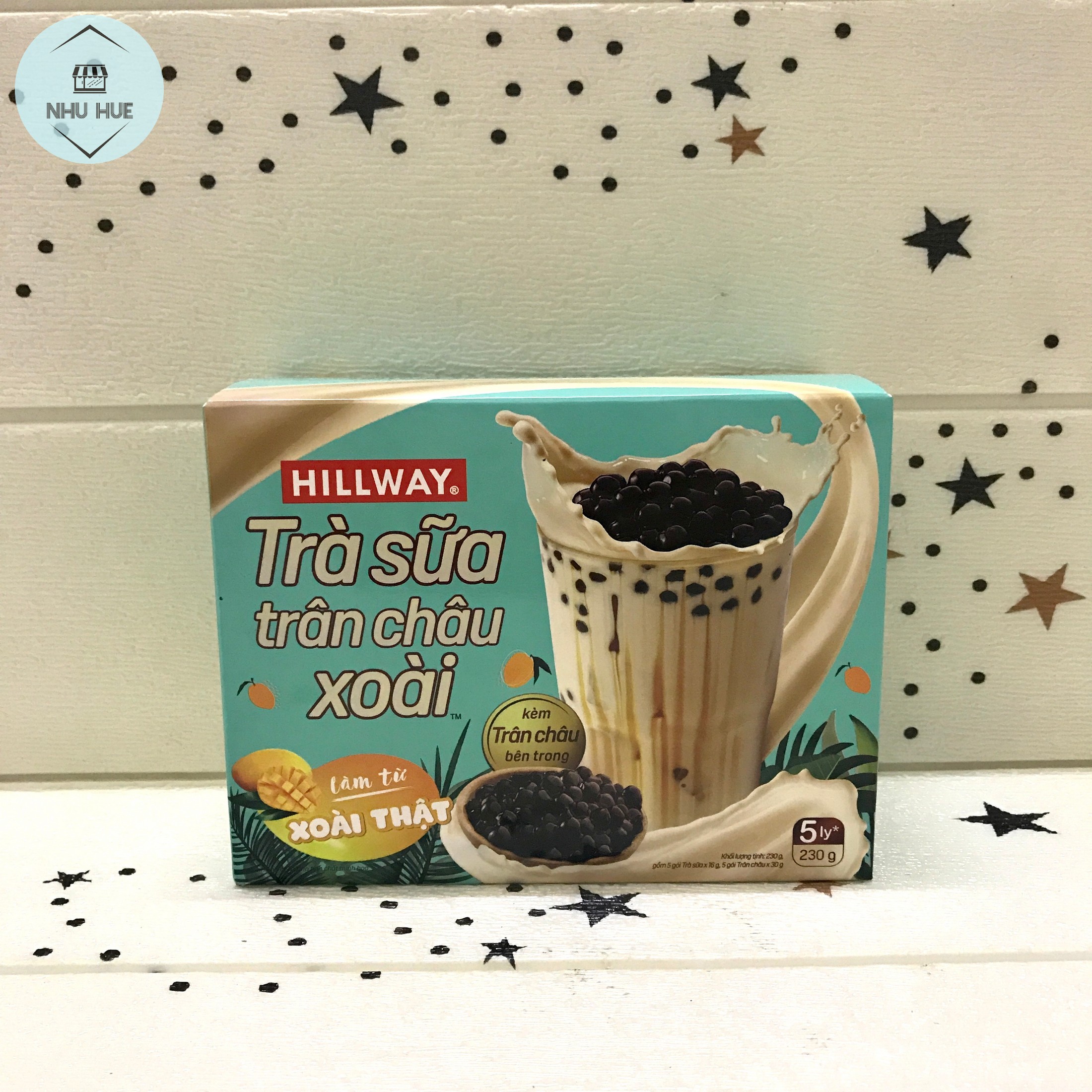 Trà sữa trân châu Hillway Xoài (hộp 5 set x 46g)