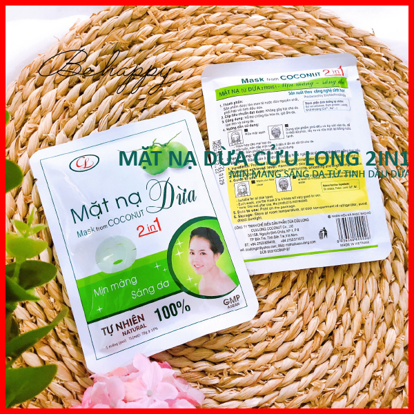 Mặt nạ dừa cửu long 2in1 01 miếng lẻ