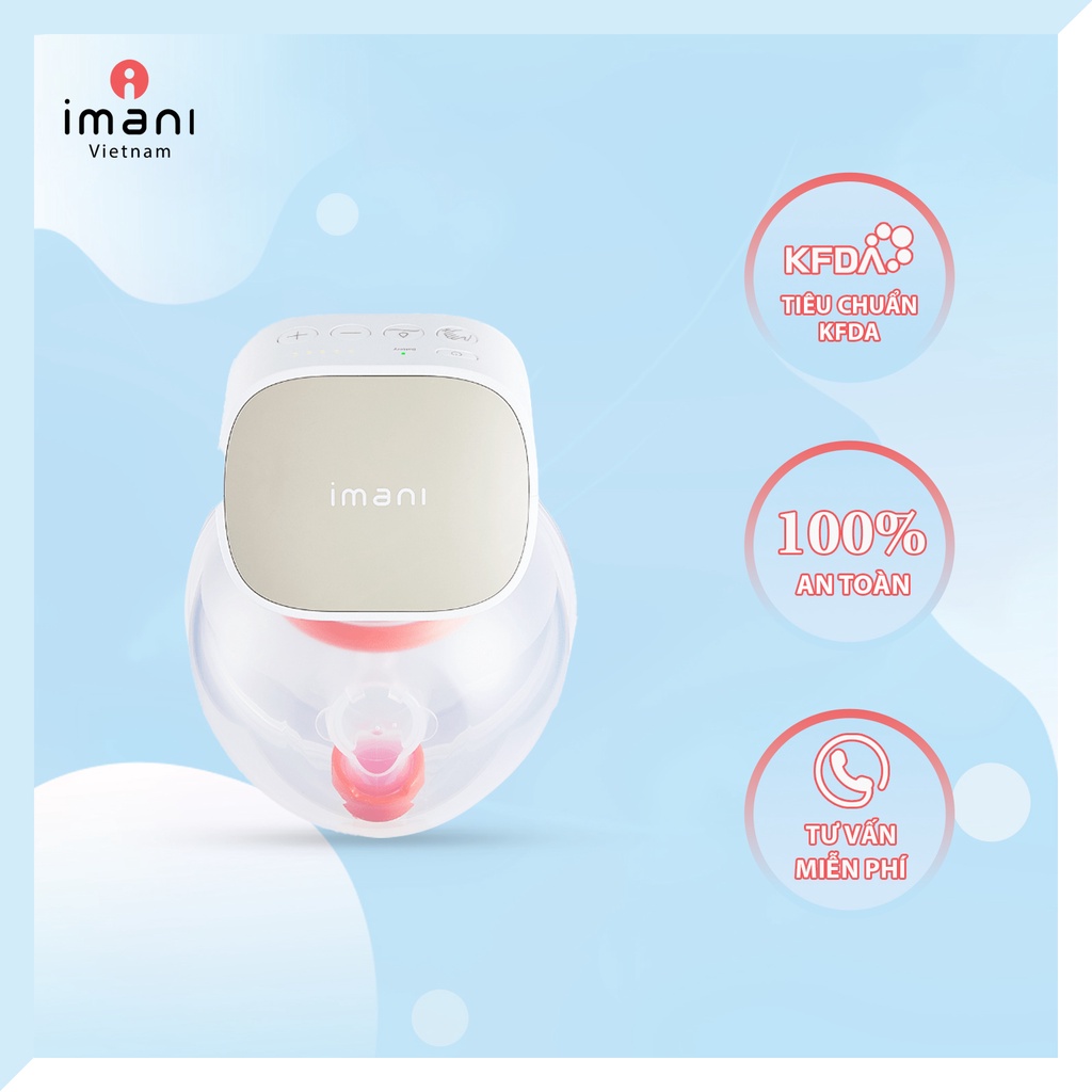 Cốc hút sữa rảnh tay IMANI - Hand free cup - Set cốc hứng sữa phụ kiện cho mẹ chất liệu silicon không BPA.