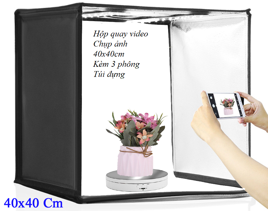 Hộp quay videos, hộp chụp ảnh, studio chụp ảnh, 40x40 siêu lớn