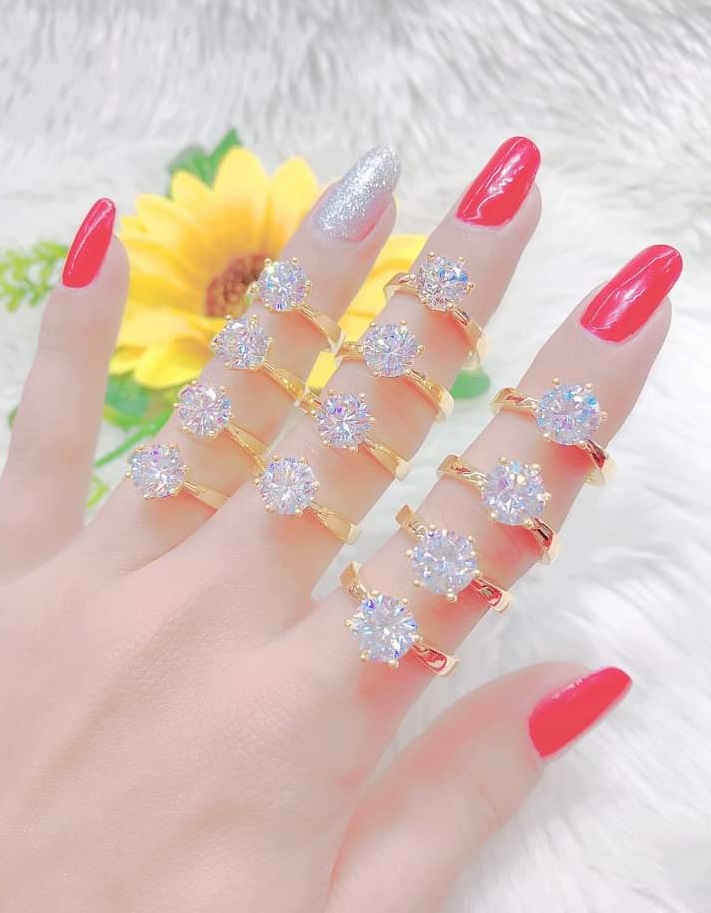 Nhẫn Nữ Mạ Vàng 18K or Bạch Kim TINY Thời Trang 0351511 - Mang đi chơi, đi tiệc đều đẹp- Tubi Cony - Tặng Kèm Hộp Trang Sức- nhẫn nữ đẹp, nhẫn nữ thời trang