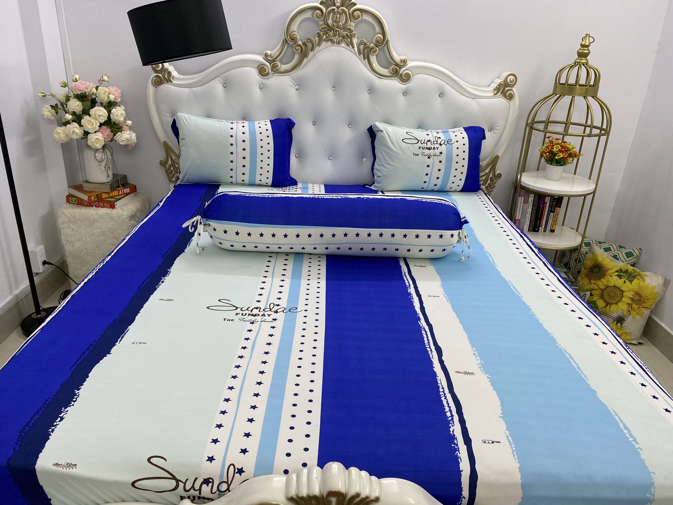 Bộ Drap Thun Hàn Quốc mát lạnh { 4 món } khách nhớ chọn size