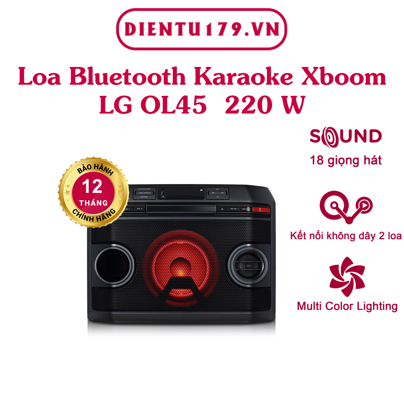 Loa karaoke LG OL45 220W - BH chính hãng