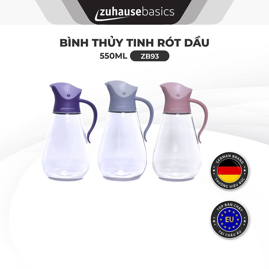 Bình rót dầu giấm zuhause basics 550ml - zb93