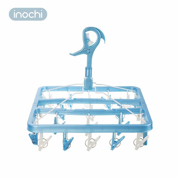 Móc Quần Áo Sơ Sinh Chùm Vuông Gập Hara, Mắc Dù Phơi Tất, Tã Lót, Đồ Ngắn Inochi