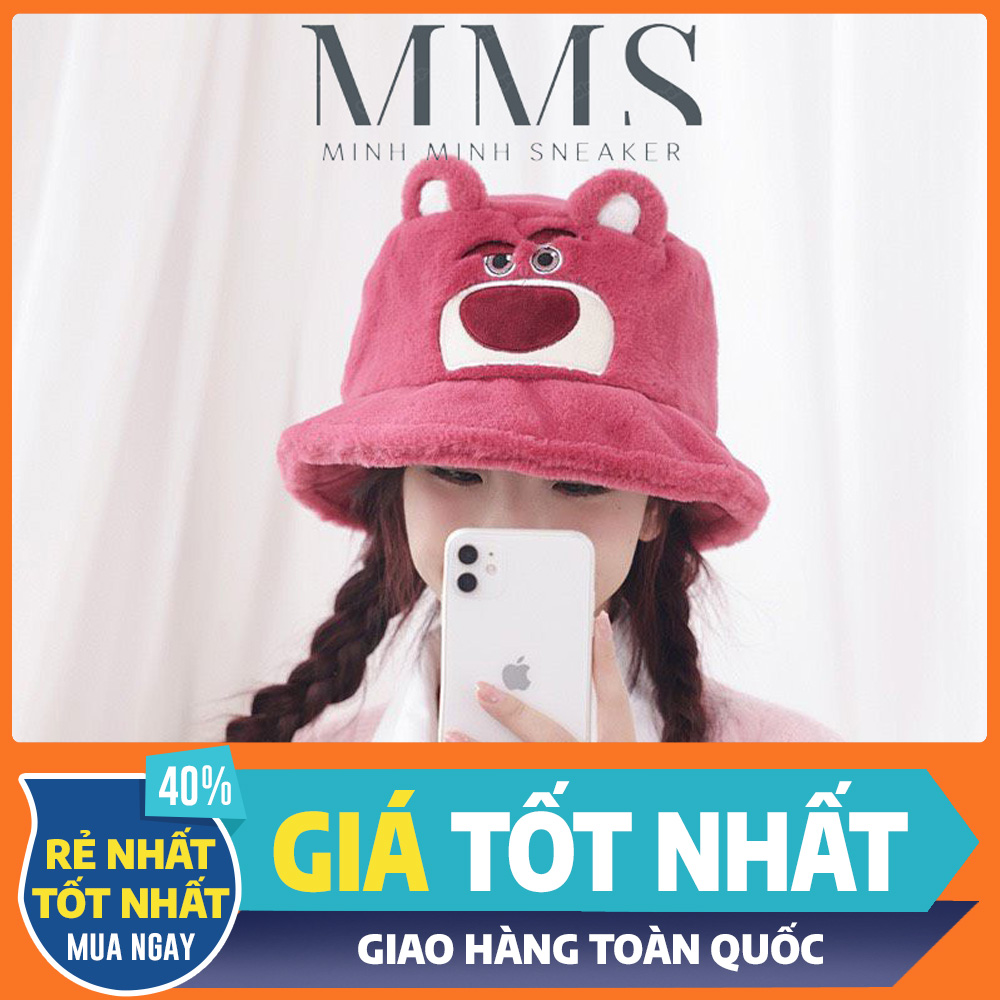 Nón bucket gấu dâu cực xinh