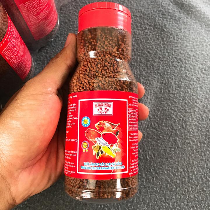 1 Hủ Thức Ăn cho Cá Cảnh Kao Kui Hủ Lớn 150g Viên Nhỏ, Màu Đỏ, Đạm Cao, Mùi Thơm, Kích Thích Cá Ăn
