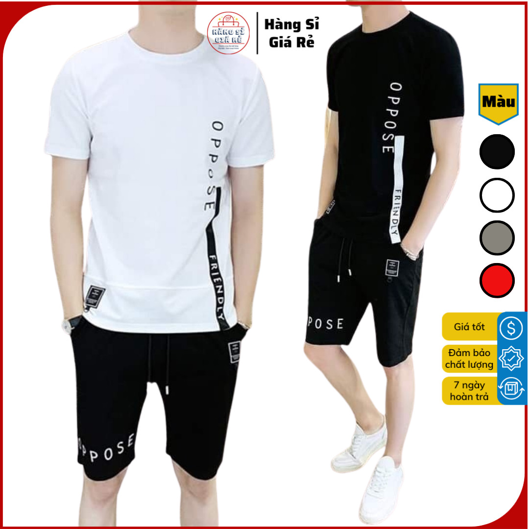 [ Hàng Đẹp ] Bộ Mùa Hè Nam, Bộ Thể Thao Hot OPPOSE phong cách 3 màu trắng-đen ĐỎ, Đồ bộ thể thao, đồ bộ mặc nhà, bộ quần áo thể thao nam, bộ thể thao, quần áo, quần áo tập gym
