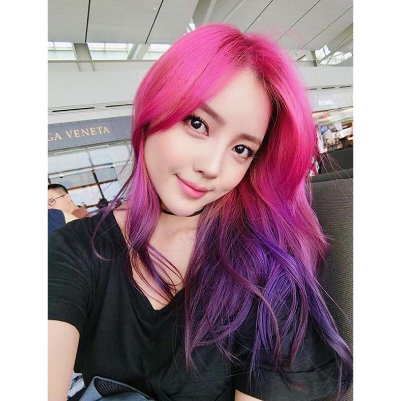 [ Combo Hot Pink 99.666AV ) Combo Thuốc nhuộm tóc màu HOT PINK - Hồng Neon Màu Siêu Dưỡng Tặng Oxy Trợ Nhuộm