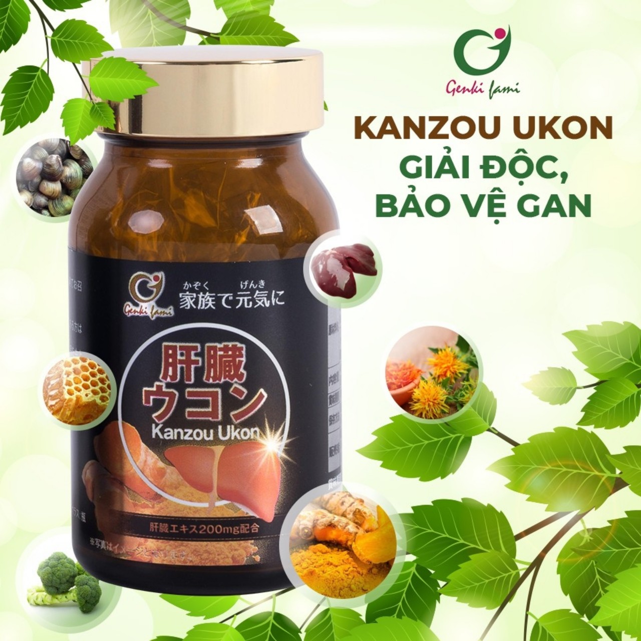 Viên uống chăm sóc bảo vệ gan Kanzou Ukon Nhật Bản