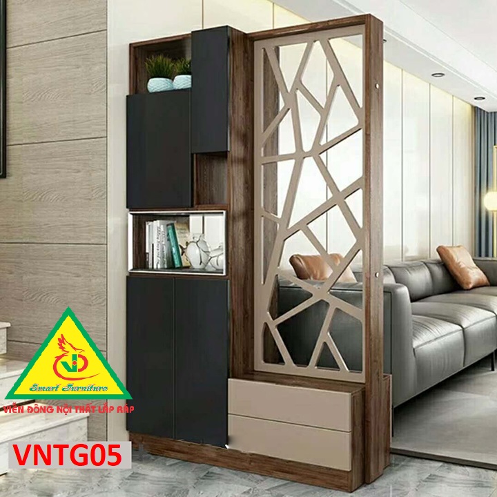 TỦ TRANG TRÍ KIÊM VÁCH NGĂN PHÒNG VNTG05