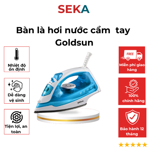 Bàn là hơi nước goldsun gir2303, hàng chính hãng, bảo hành 12 tháng