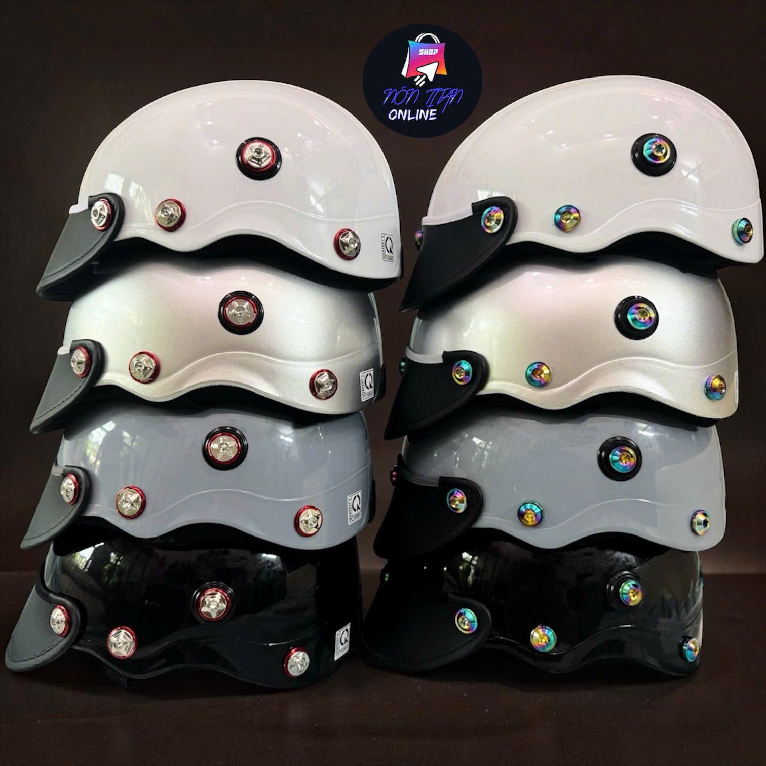[Give Biker Sticker] Genuine Titan Painted Helmet - Nano Coating - Full Set of 9 Titanium Gr5+ Salaya Screws - Super Cool Giá 240,000 Đồng*Miễn phí vận chuyển