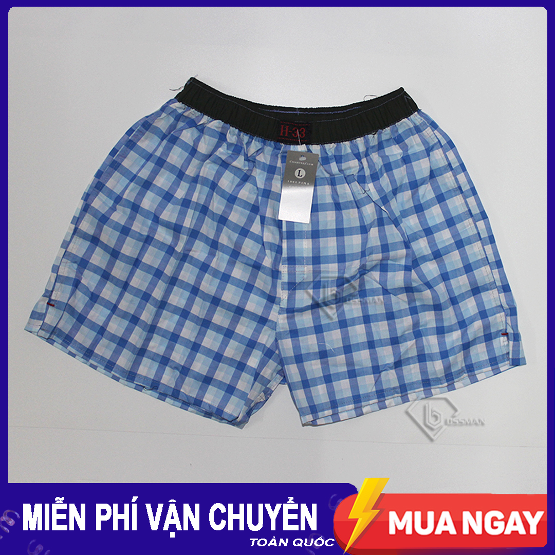 [HCM]Quần Đùi Boxer Nam H33 sọc Caro Nhiều màu - Quần Ngủ Nam - Mặc nhà