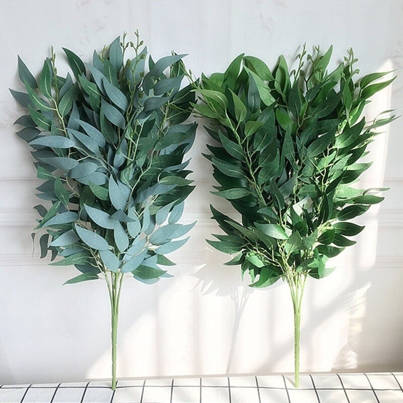 Lá bạch đàn 5 nhánh dài 40 cm trang trí decor siêu xinh - Lá giả
