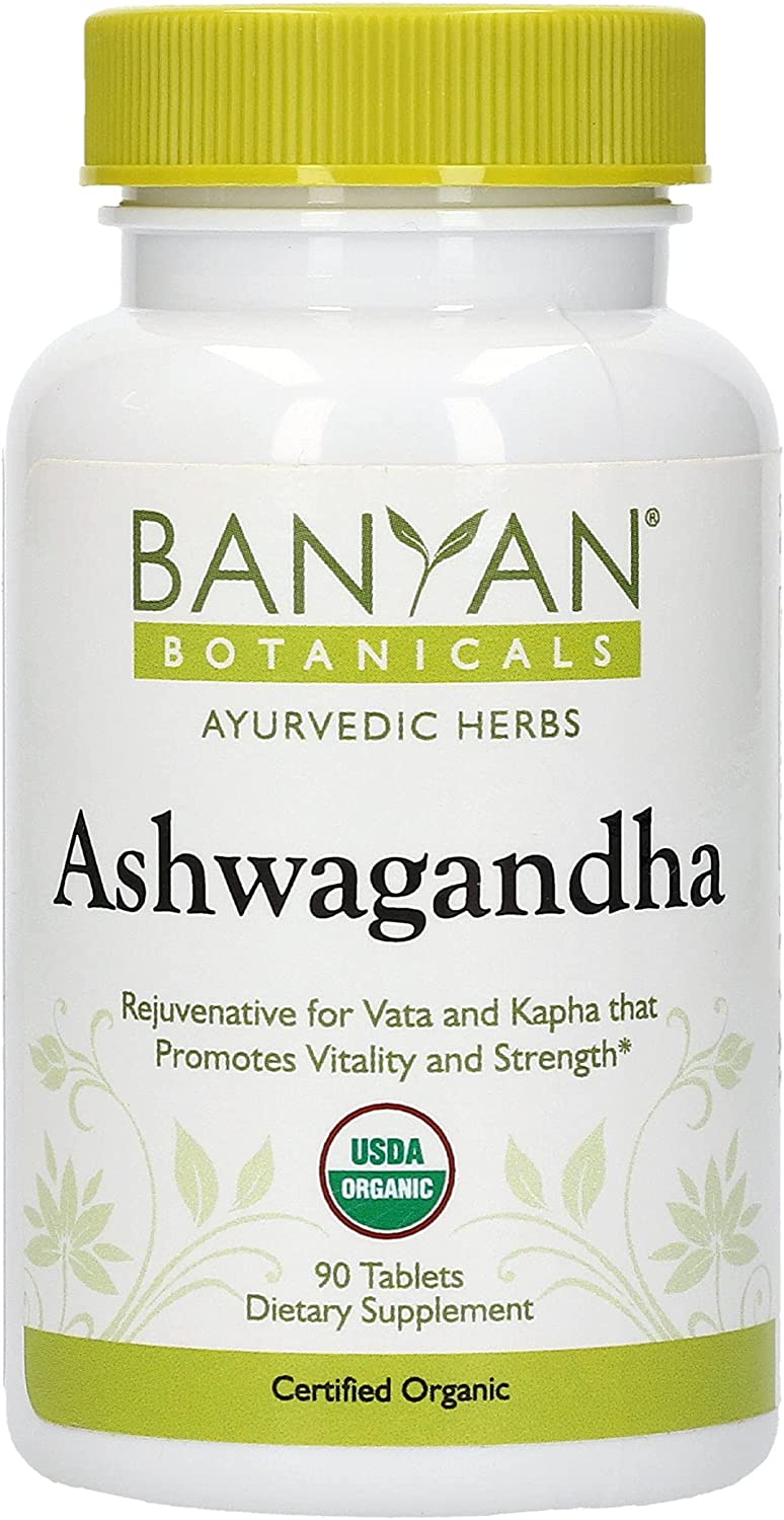 [Hoàn Tiền 15%]Viên sâm ấn ashwagandha hữu cơ Banyan Organic Ashwagandha 90 viên