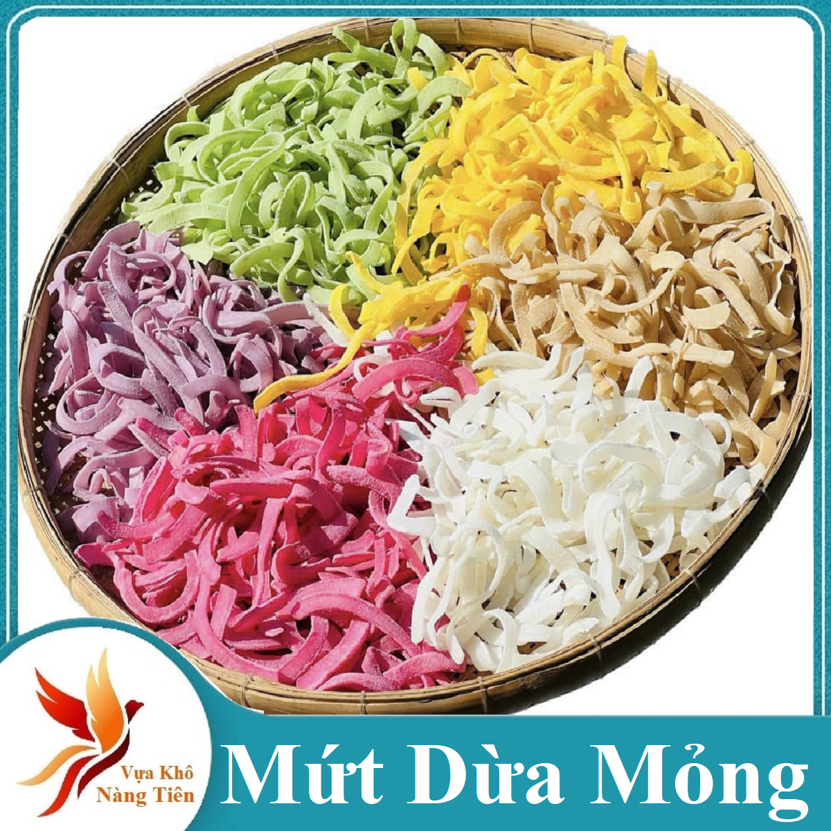 Mứt dừa sợi bào mỏng bánh tẻ nhà làm- vựa khô nàng tiên