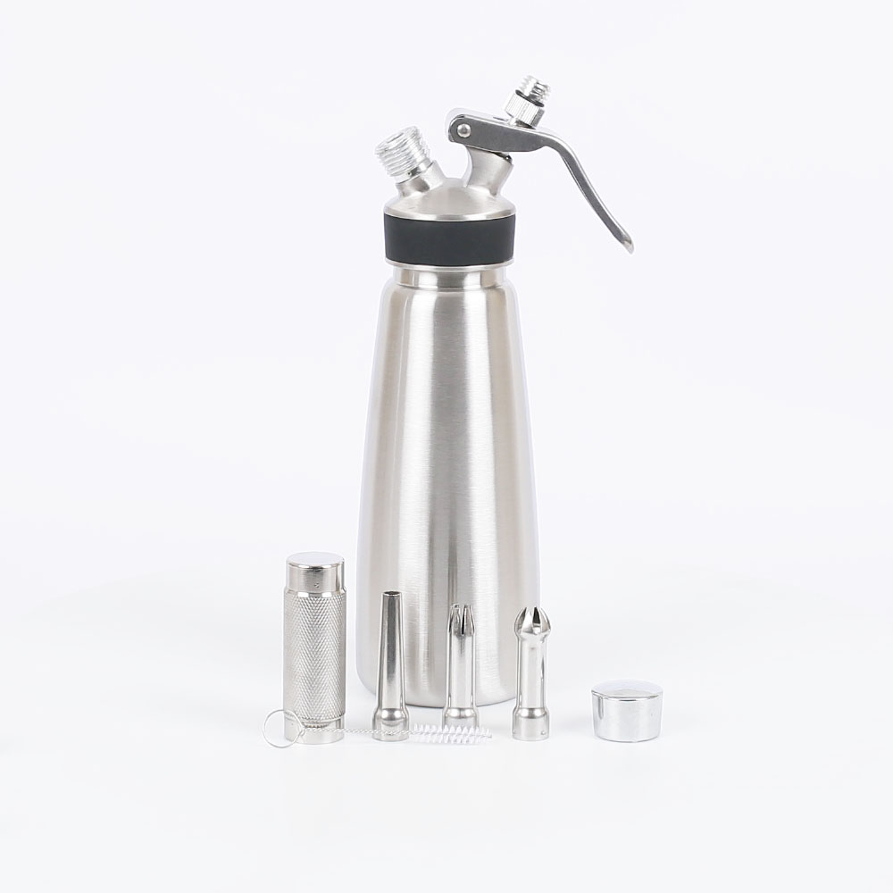 Bình xịt kem tươi mosa inox 0.5l - hàng nhập đài loan - bình + 2 hộp gas