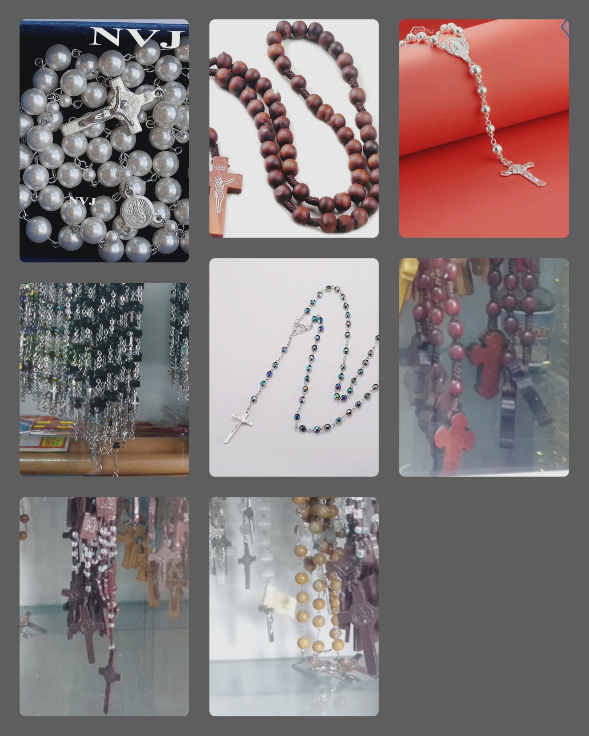 Chuỗi Hạt Mân Côi Công Giáo Mặt Dây Chuyền, Trang Sức Thiên Chúa Giáo