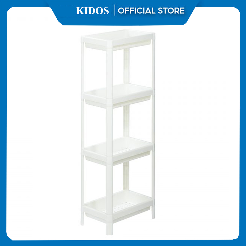 Kệ nhà tắm đa năng 4 tầng INOCHI , kệ để đồ nhà tắm nhựa Nguyên sinh cao cấp lắp ráp thông minh màu trắng hiện đại