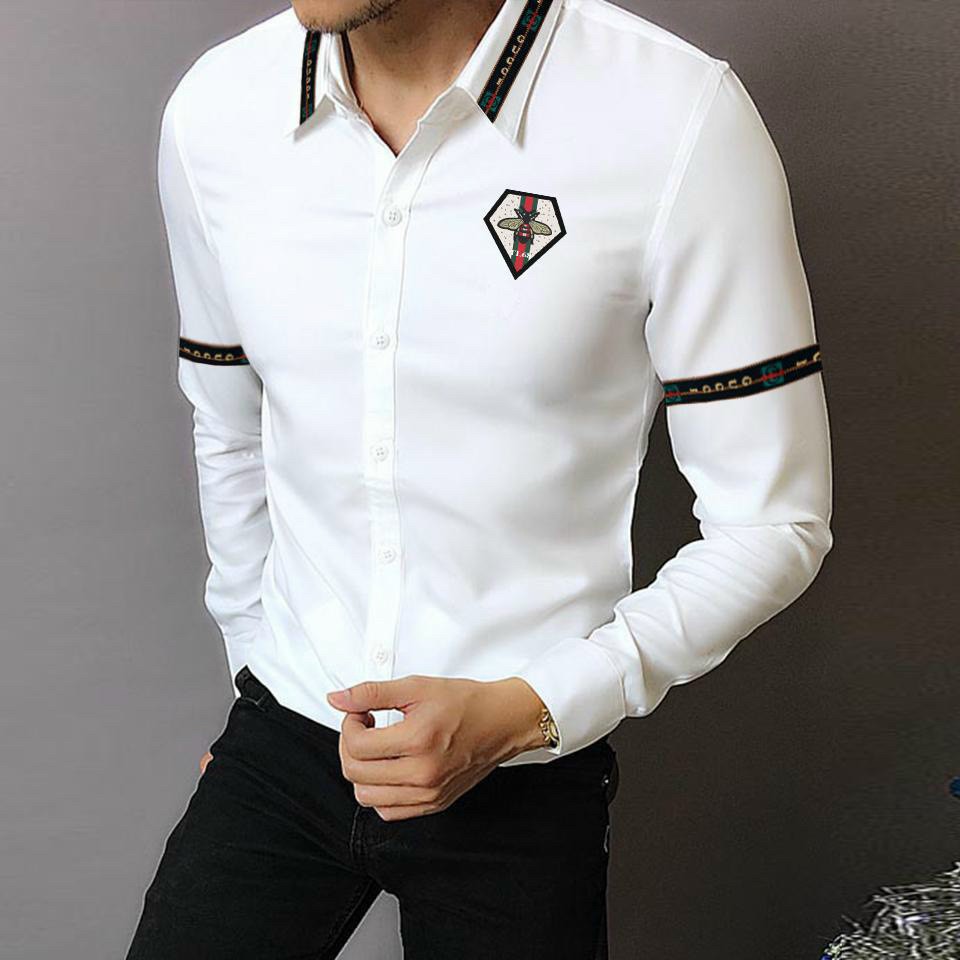 ÁO SƠ MI NAM IN THÊU NỔI BẬT CHẤT VẢI KATE MỀM MÁT CO DÃN NHẸ SIÊU NAM TÍNH
