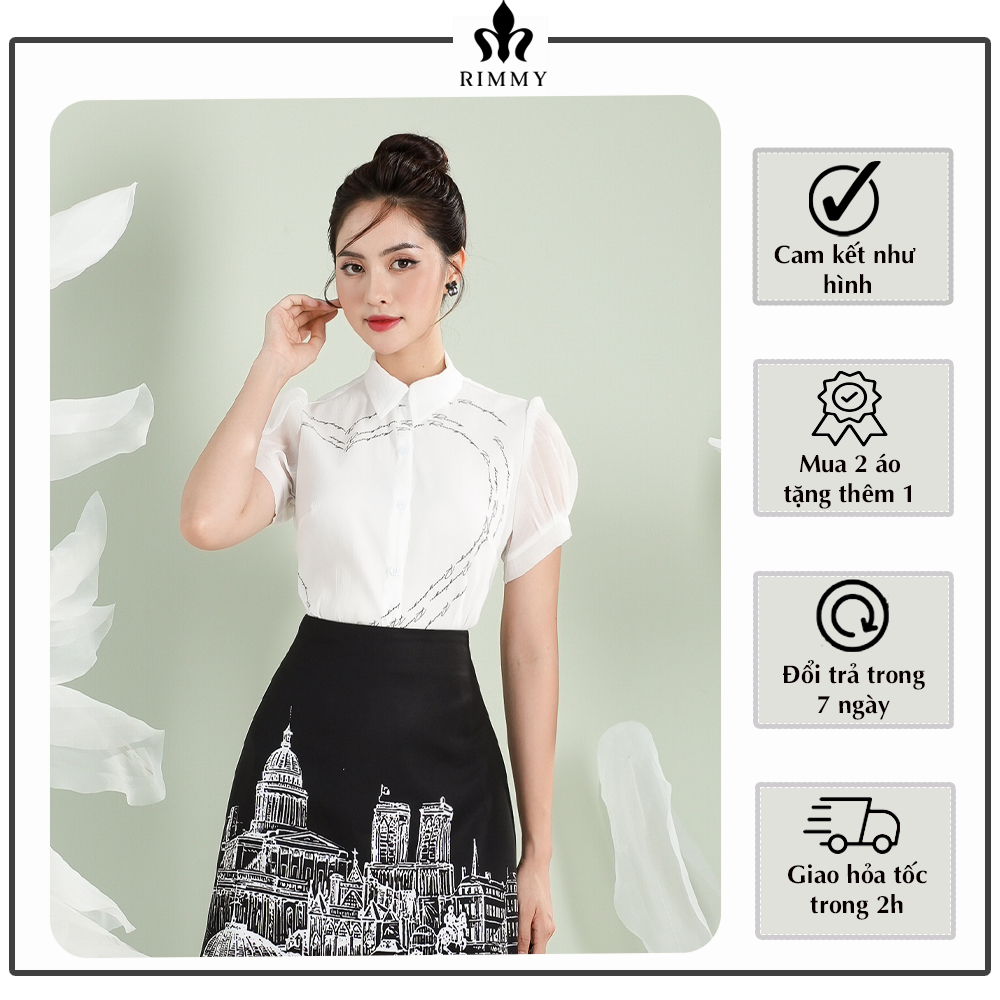 Áo sơ mi hoạ tiết trái tim Heri Shirt Rimmy