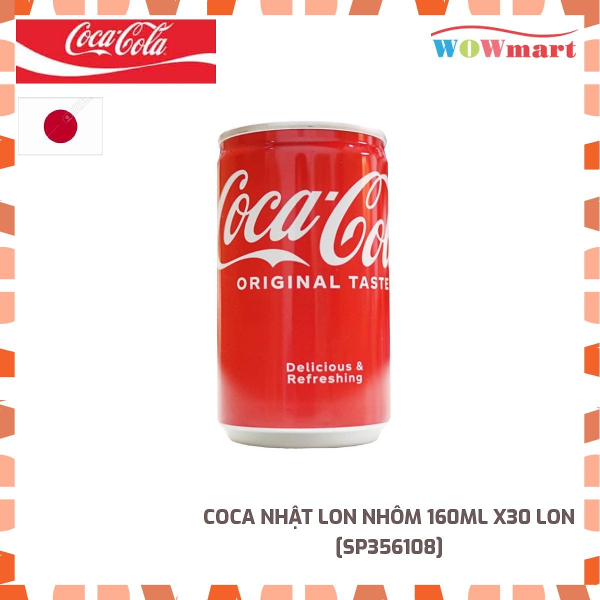 Coca nhật lon nhôm 160ml x30 lon -