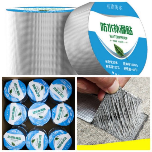 Băng Keo Chống Thấm (5cm - 10cm- 20cm), Khổ rộng 5cm-10cm-20cm dài 5m, Băng keo chống thấm Nhật Bản!Băng keo siêu dính đa năng, cho tường, trần nhà, mái tôn, ống nước, bể nước, xô chậu, phao bơi,.... Hàng Loại 1