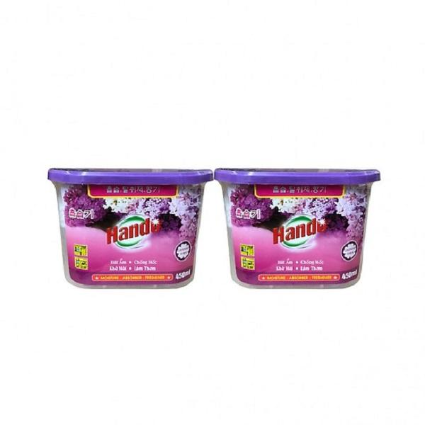 Bộ 2 hộp hút ẩm khử mùi hương hoa lavender hando 450ml bh493