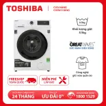 Máy Giặt Toshiba Inverter 8.5kg TW-BH95S2V(WK) - Khóa trẻ em, Vệ sinh lồng giặt, Hẹn giờ giặt lên đến 24 giờ, Chương trình giặt nhanh 15 phút, Giặt nước nóng. Hàng chính hãng, bảo hành 2 năm, chất lượng Nhật Bản