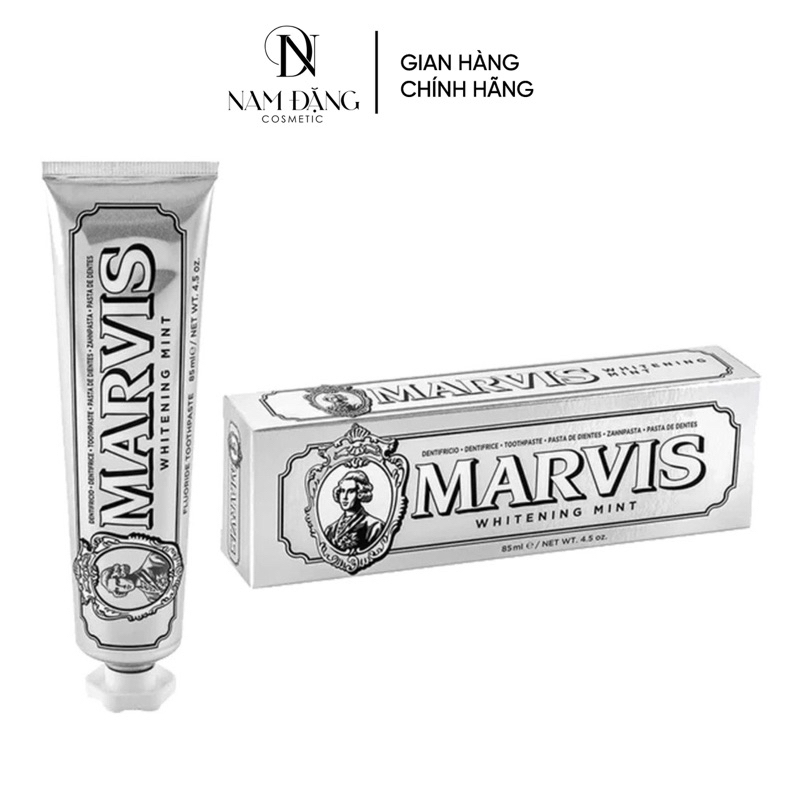 Kem Đánh Răng Marvis Whitening Mint 85ml - Làm Trắng Răng