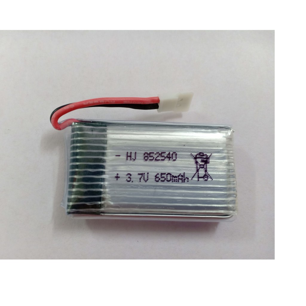 Pin sạc 3.7v 600mah chân trắng dẹt thông dụng cho các mẫu đĩa bay cỡ trung