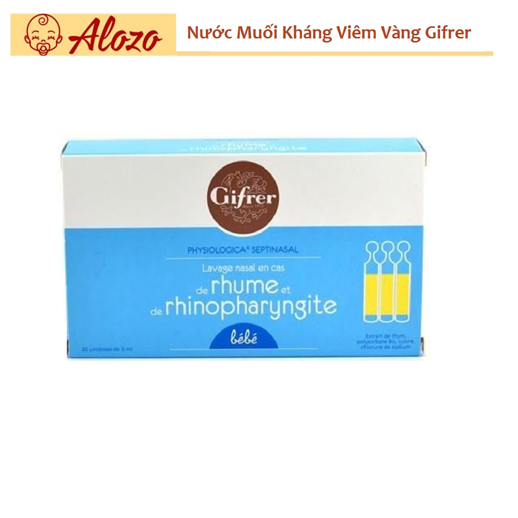 Nước muối kháng viêm trị sổ mũi Gifrer tép Vàng, Pháp
