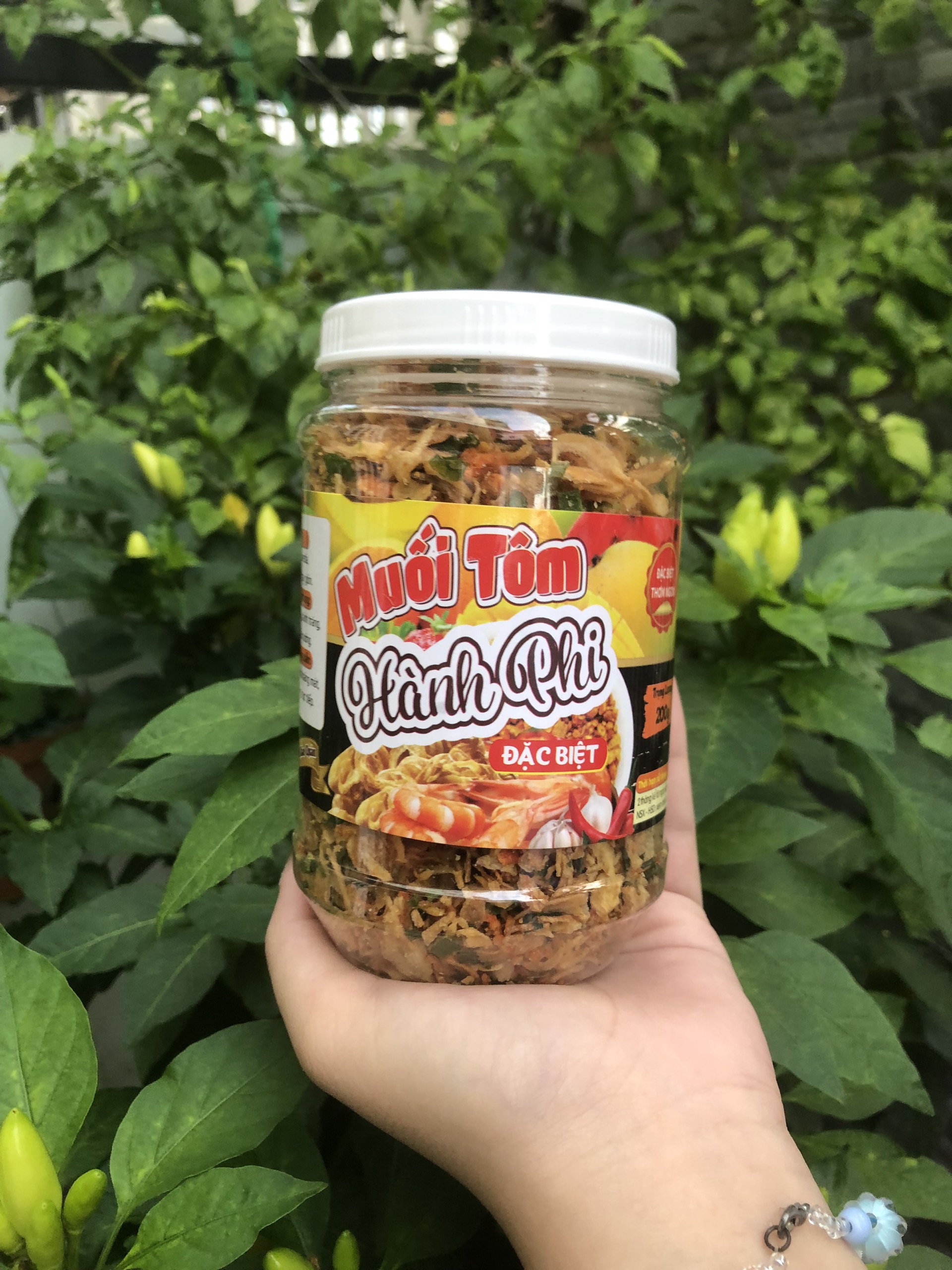 Muối tôm hành phi đặc biệt hủ 200g. Muối gia vị trộn bánh tráng. Muối ăn kèm bánh tráng phơi sương. Đặc sản Tây Ninh. Ăn vặt Thanh Trúc 3