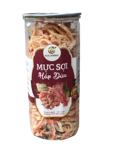 Khô Mực Sợi Hấp Nước Dừa Loại Đặt Biệt - Hủ [300G]