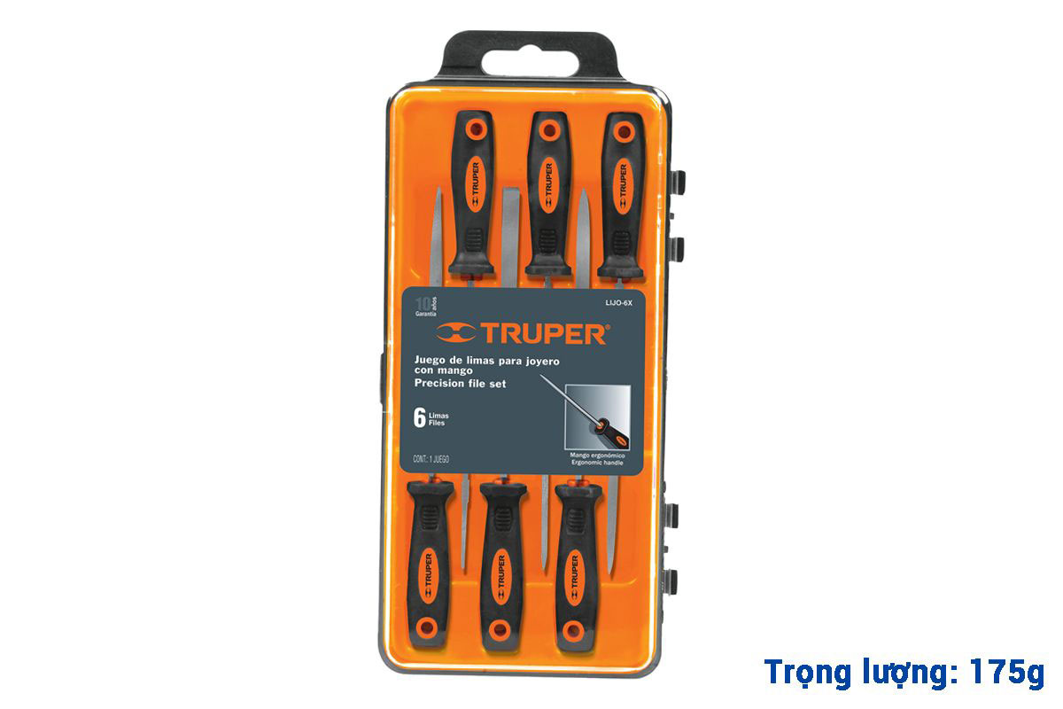 Bộ giũa 6 cây cán cao su lijo-6x truper - 15240