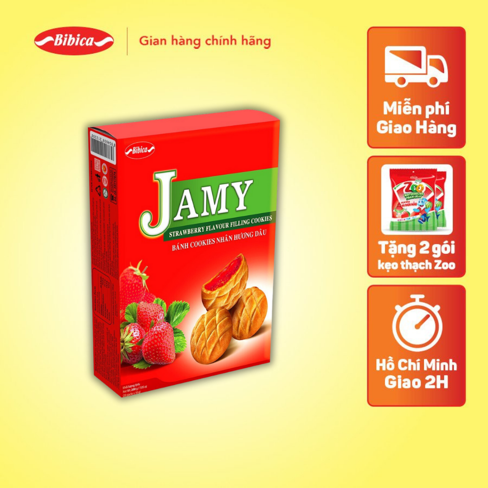 Bánh Jamy Nhân Mứt Dâu Bibica 200g