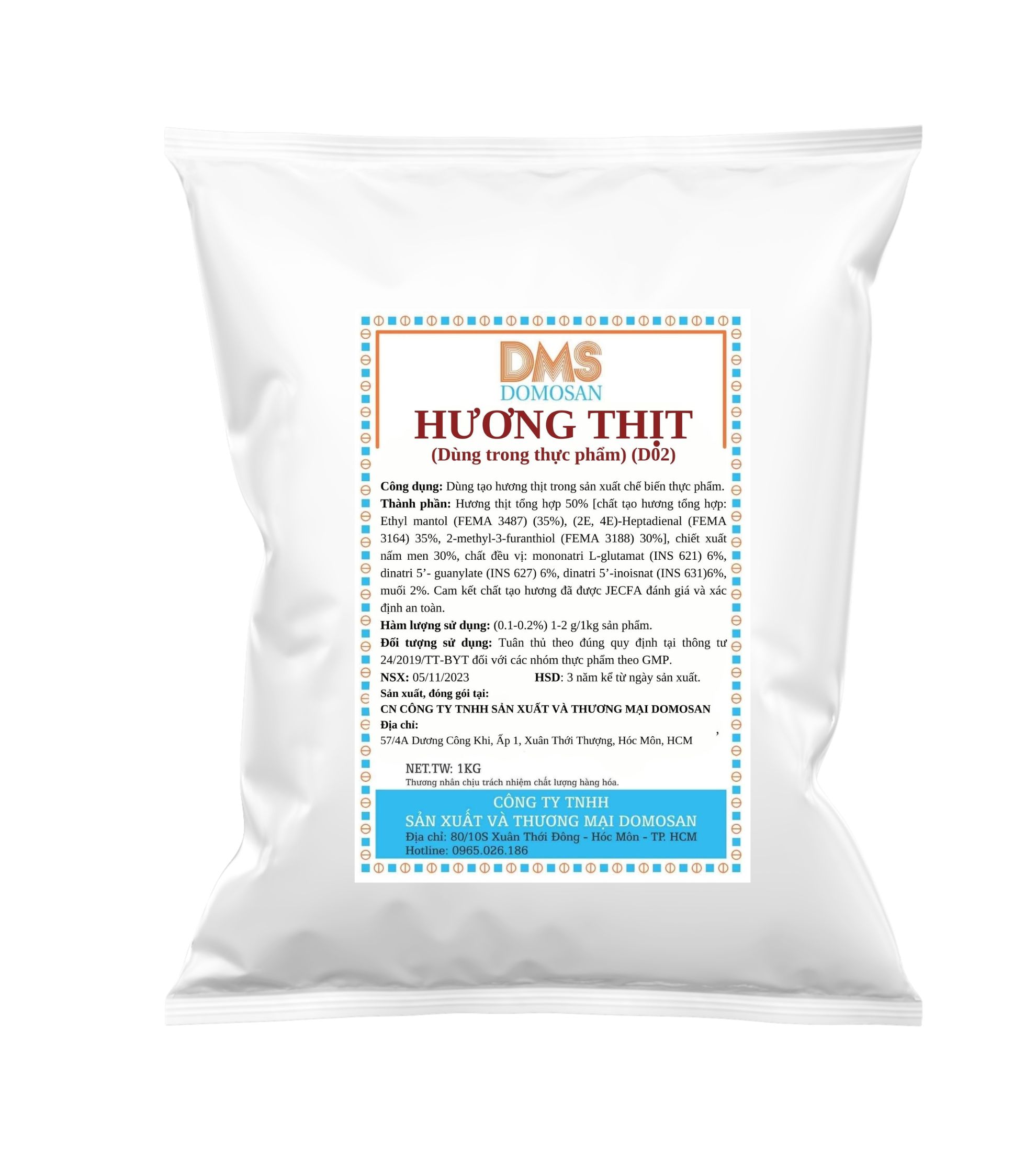 1kg meat flavour hương thịt d02 - tạo mùi thơm thịt cho sản phẩm