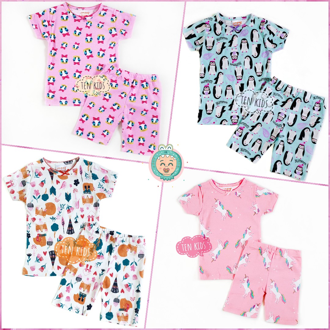 Bộ thun cotton xuất khẩu cho bé gái