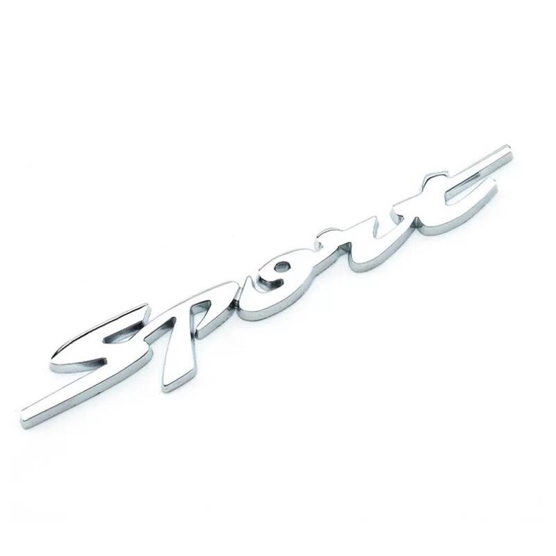 [HCM]Tem decal chữ kim loại Sport dán xe ô tô (bạc)