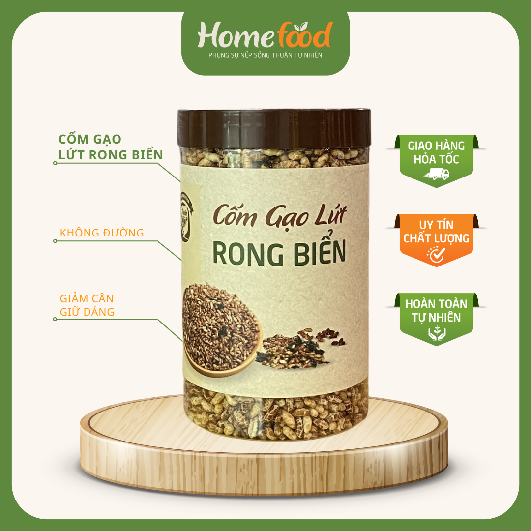 Cốm gạo lứt rong biển túi 250g/ Cốm gạo lứt ăn kiêng giảm cân