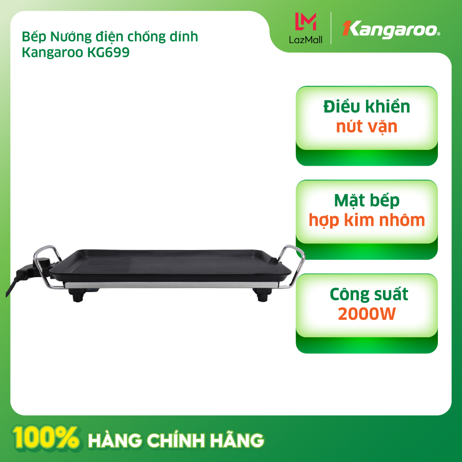 Bếp nướng điện chống dính Kangaroo KG699 - Hàng chính hãng