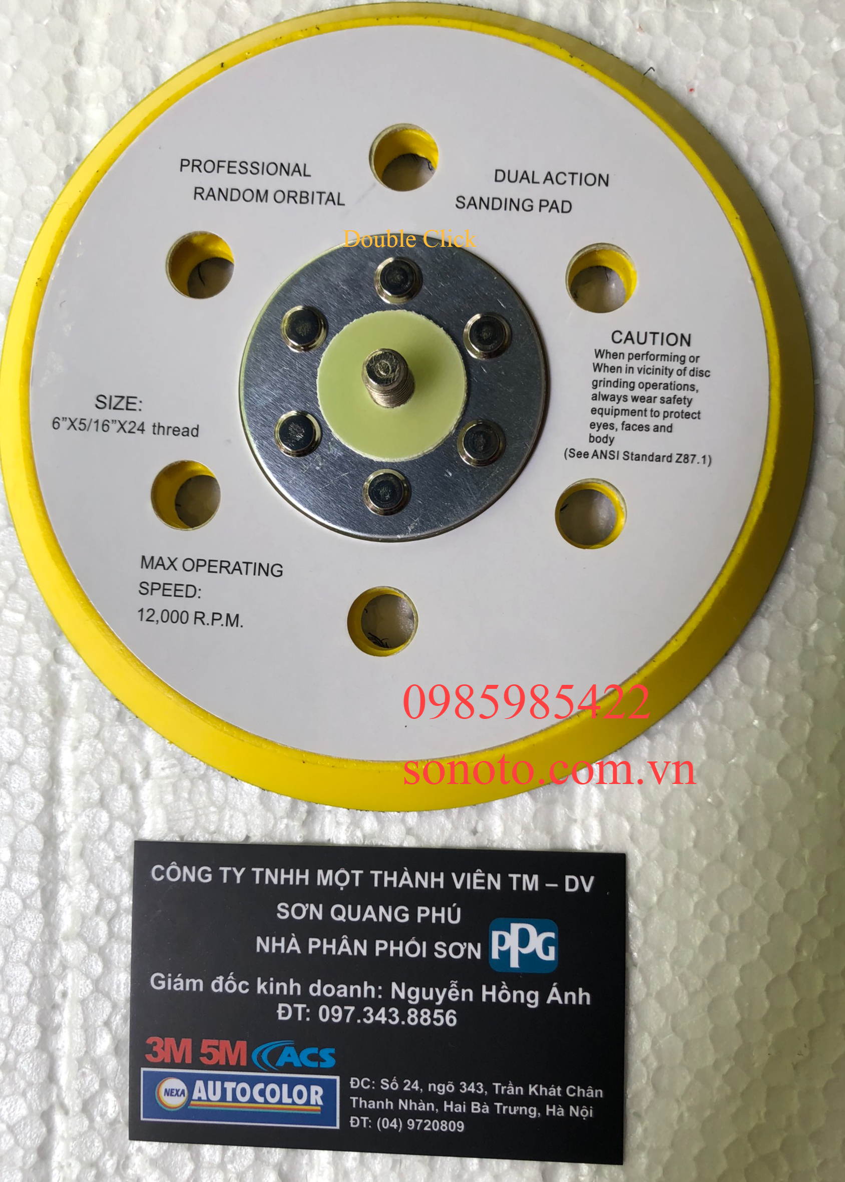Đế dán máy chà nhám size 6inch 150mm